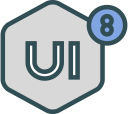 logo, social, network, ui8, brand icon