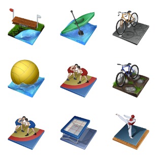 Summer Olympics icon sets preview