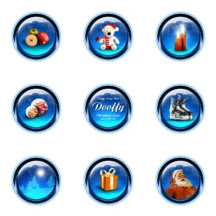 Christmas icon sets preview