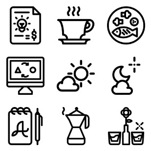 One Day icon sets preview
