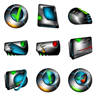 Heavily Brushed icon sets preview