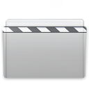 Folder, Graphite, Movie icon