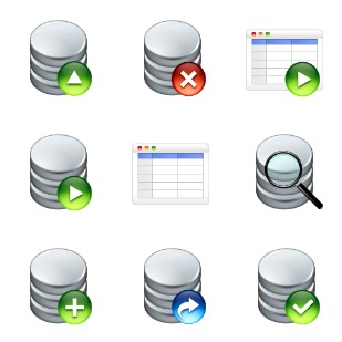 Database icon sets preview