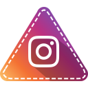 hexagon, colorful, instagram, app, insta, social, triangle icon