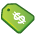 green, pricetag icon