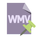format, wmv, pin, push, file icon
