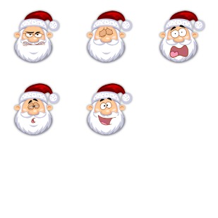 Santa Claus icon sets preview