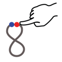 gestureworks, number, stroke, eight icon