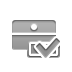 cashbox, checkmark icon