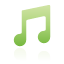 music, green icon