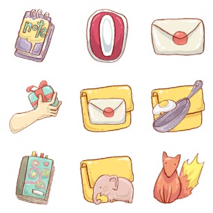 Harmonia Pastelis icon sets preview