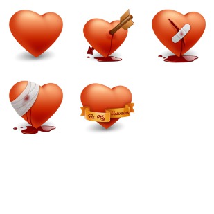 Valentine icon sets preview