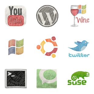 Color Stroked icon sets preview