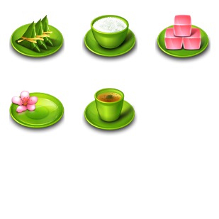 China Green icon sets preview