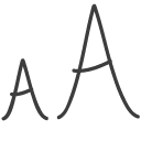 a, Fonts icon