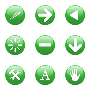 Green Glossy Pack icon sets preview
