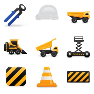 Construction icon sets preview