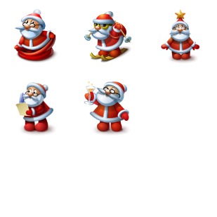 Santa icon sets preview