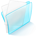 folder blue paper icon