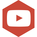 youtube, hexagon, social, media icon