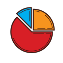 analysis, graphic, percentage, set, strategy, business, chart icon