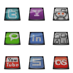 OLED Social icon sets preview