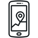 map, gps, location, communication, navigation, phone, application icon
