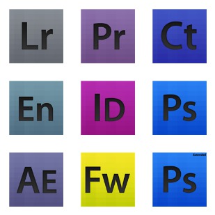 Adobe CS 4 Pix3l icon sets preview