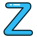 letter, blue, alphabet, z, letters icon