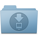 Blue, Downloads, Folder icon