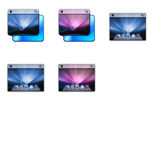 Leopard Server Blue etc icon sets preview