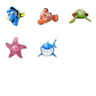 Finding Nemo icon sets preview