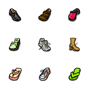 Cute Feet icon sets preview