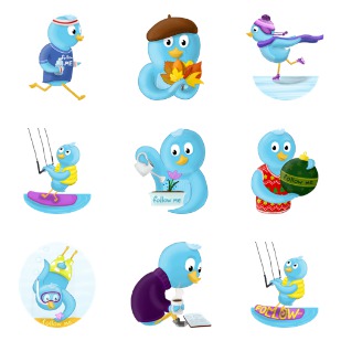 Season's Tweetings icon sets preview