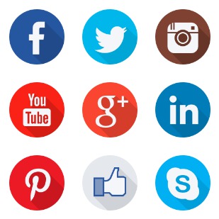 Social Flat icon sets preview