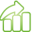 up, basic, bar, green, chart icon