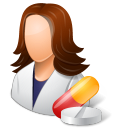 Medical Pharmacist Female Light icon
