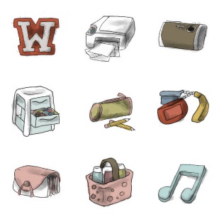 Back to School icon sets preview