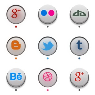 3D Circle Social Icons icon sets preview