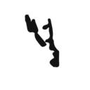 Vanuatu country map black shape icon