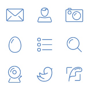 Twitter UI Set icon sets preview
