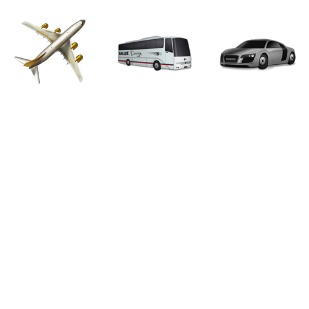 Transportation icon sets preview