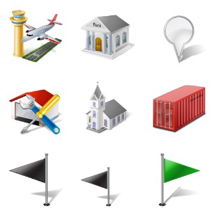 GIS GPS MAP icon sets preview