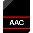 aac, extension, file, document icon