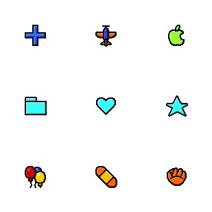 Kidcons icon sets preview