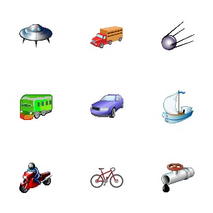Transport icon sets preview