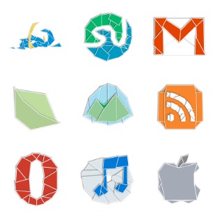 Web 2.0rigami icon sets preview