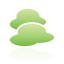 clouds, weather, green icon