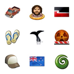 New Zealand icon sets preview