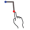 gestureworks, t, uppercase, letter, stroke icon